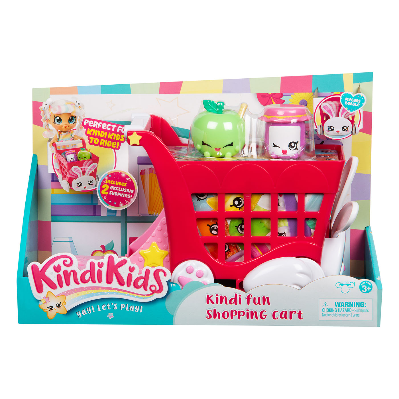 Kindi Kids Fun Shopping Cart With 2 Shopkins 090 for sale online 