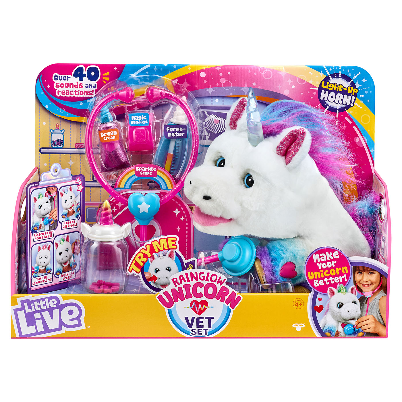 28863 for sale online Little Live Pets Rainglow Unicorn Vet Set 
