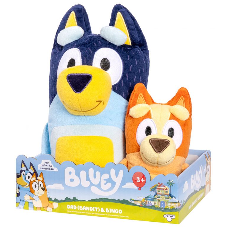 Bluey Family Plush Toys 2 Pack Bluey and Bingo Plush Bundle with 2 My Outlet Mall Stickers