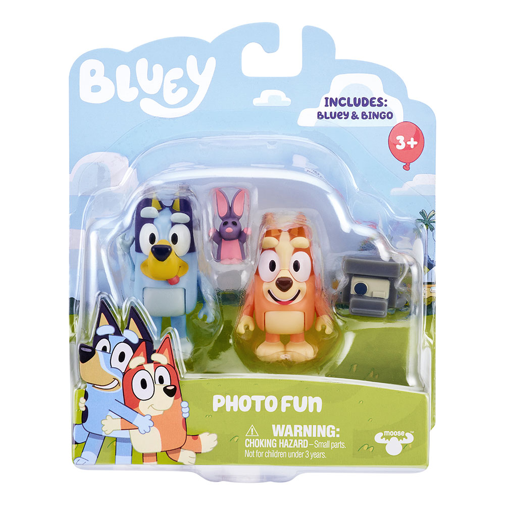 Bluey Figure 2-Pack Photo Fun: Bluey & Bingo - Moose Toys