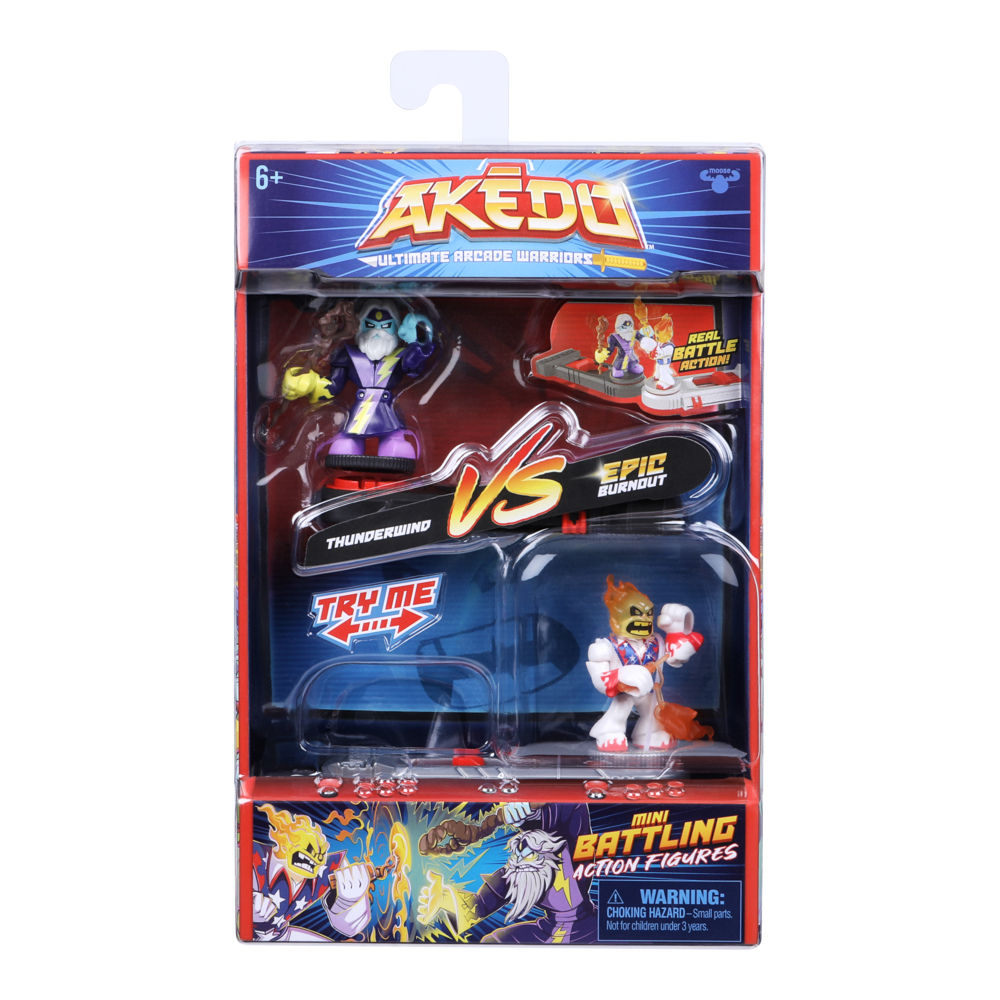 Akedo Ultimate Arcade Warriors Ultimate Battle Arena Mini Battling Action Figure 