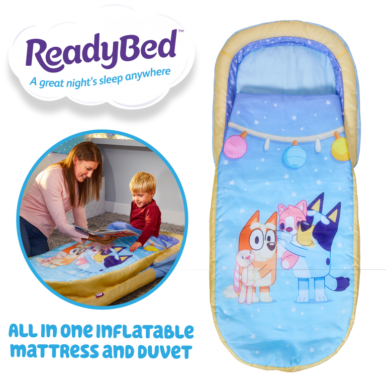Bluey - Mon tout premier ReadyBed - lit gonflable pour enfants avec sac de  couchage intégré - Moose Toys