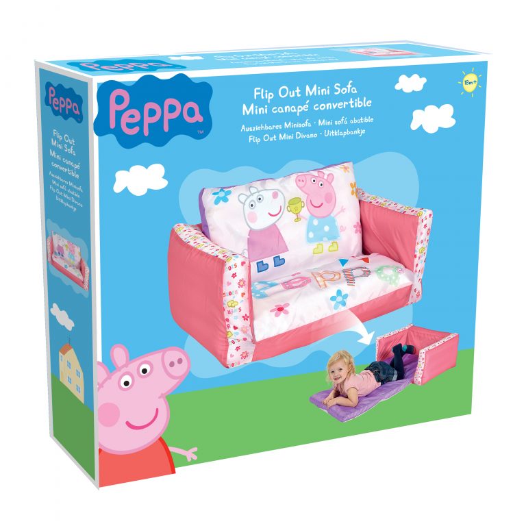 PEPPA FLIP INFLATABLE FLIP OUT SOFA KIDS ROOM 100% OFFICIAL FREE P+P 